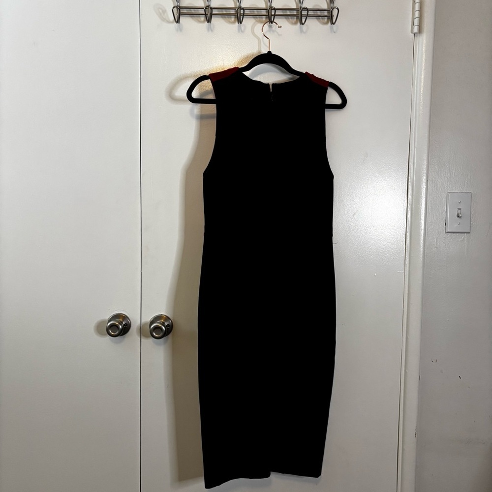 VENUS Red and Black Sheath Midi Dress - Picture 8 of 10